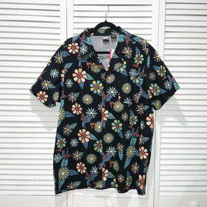 Boxlunch Exclusive Marvel Spider Man Groovy Floral Woven Button-Up Shirt